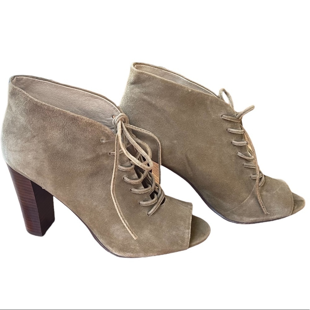 Splendid Open Toe Suede leather Bootie with Lace‎ Size: 10